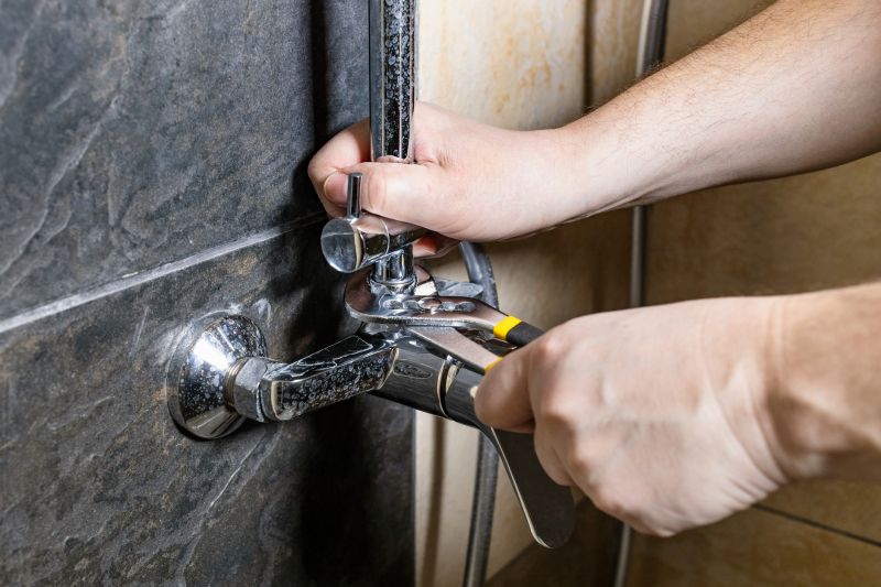 Sleek Shower with Chrome Fixtures